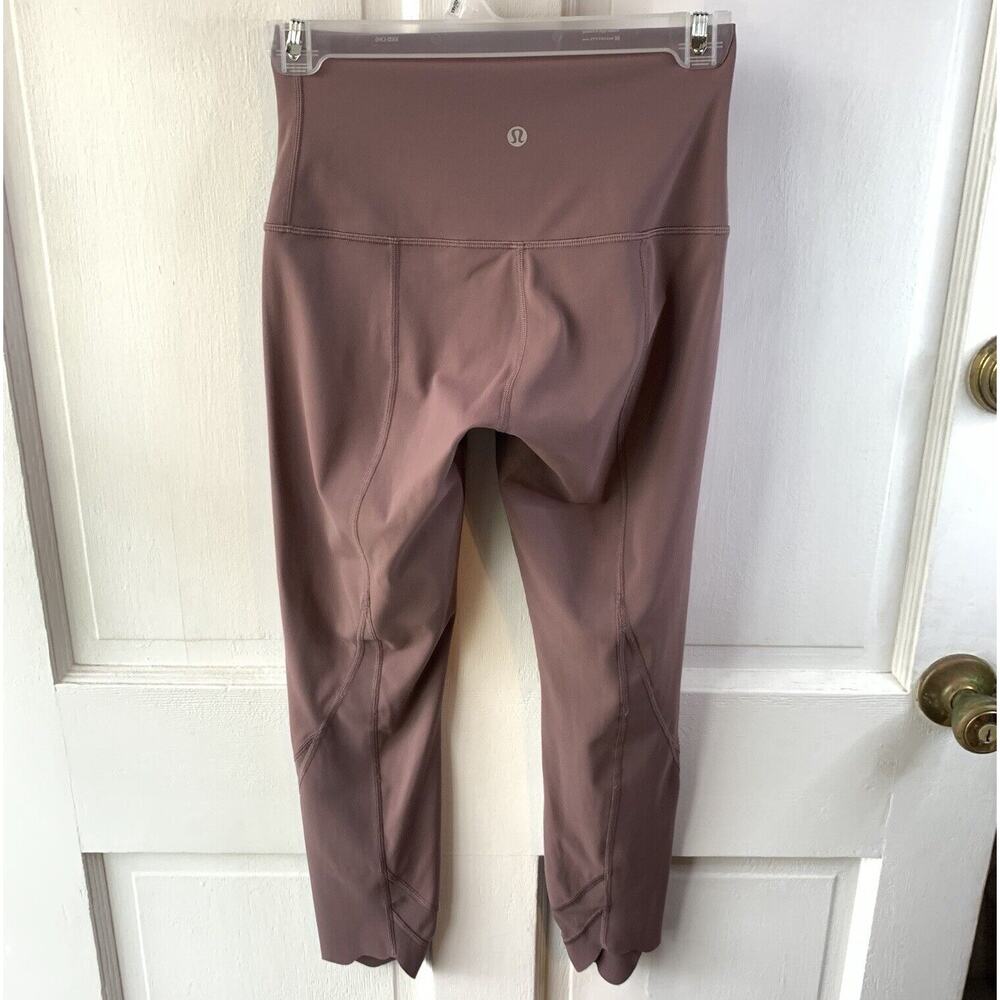 Lululemon Wunder Under Crop Leggings Womens 2 23" Inseam Roll Down Scallop Hem - Picture 2 of 6